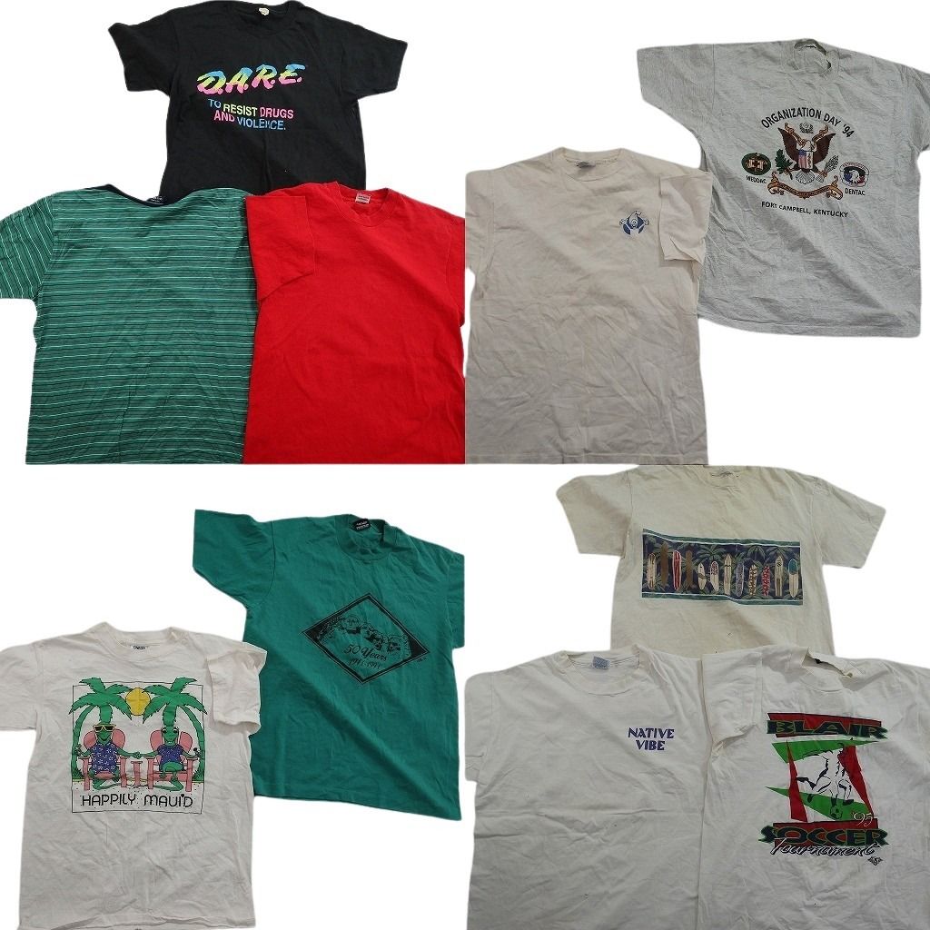 古着卸 まとめ売り 10枚セット アメリカ古着 半袖プリントTシャツ 
