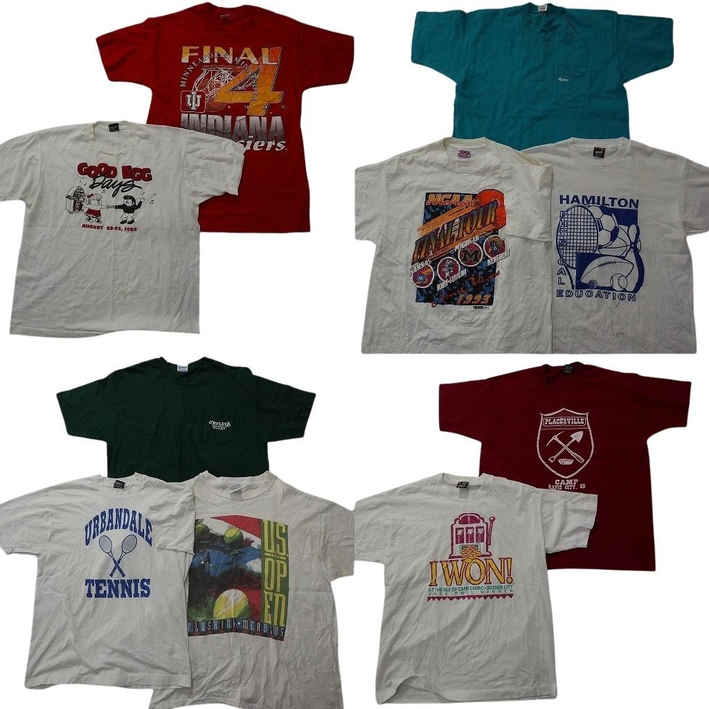 古着卸 まとめ売り シングル半袖Tシャツ 10枚セット (メンズ XL ) USA