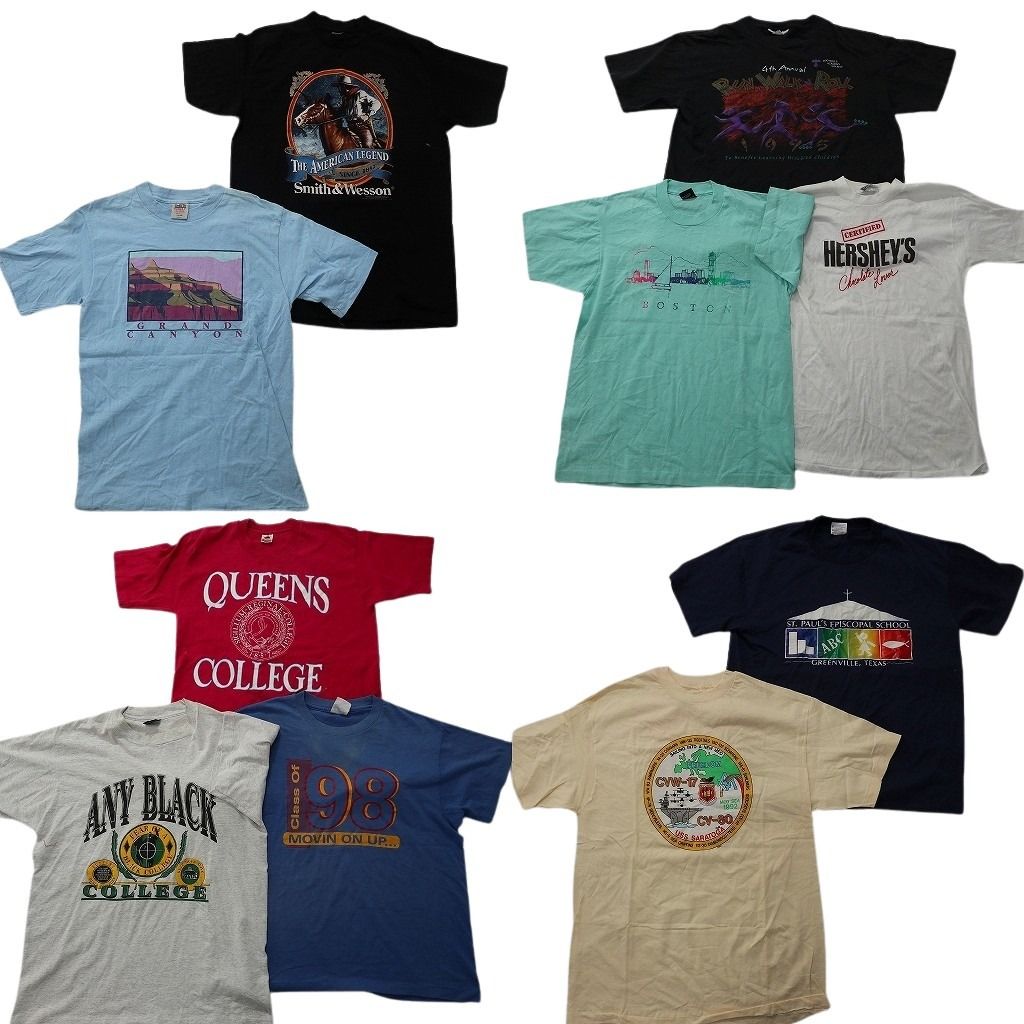 古着卸 まとめ売り シングル 半袖Tシャツ 10枚セット (メンズ L 
