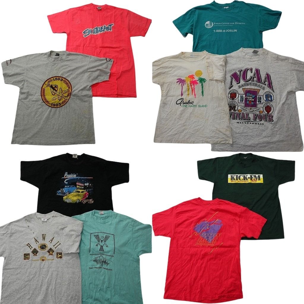 古着卸 まとめ売り シングル 半袖Tシャツ 10枚セット (メンズ XL