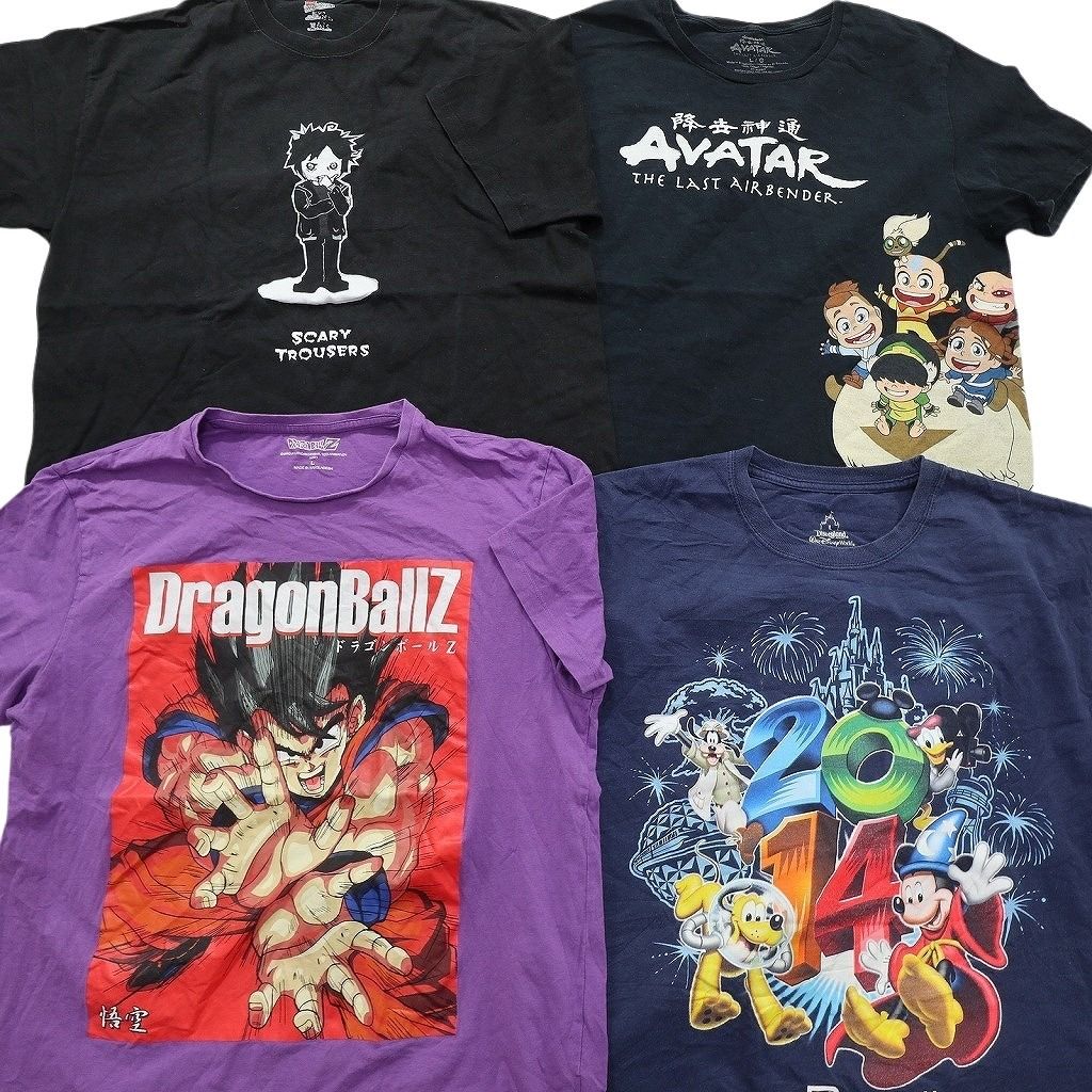 古着卸 まとめ売り キャラクター 半袖Tシャツ 16枚セット (メンズ L 
