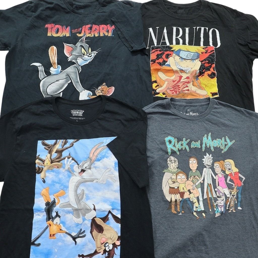 古着卸 まとめ売り キャラクター 半袖Tシャツ 16枚セット (メンズ L