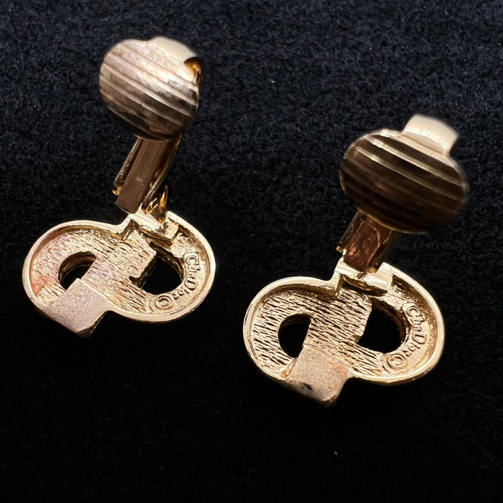 Christian Dior クリスチャンディオール イヤリング CDロゴ ライン