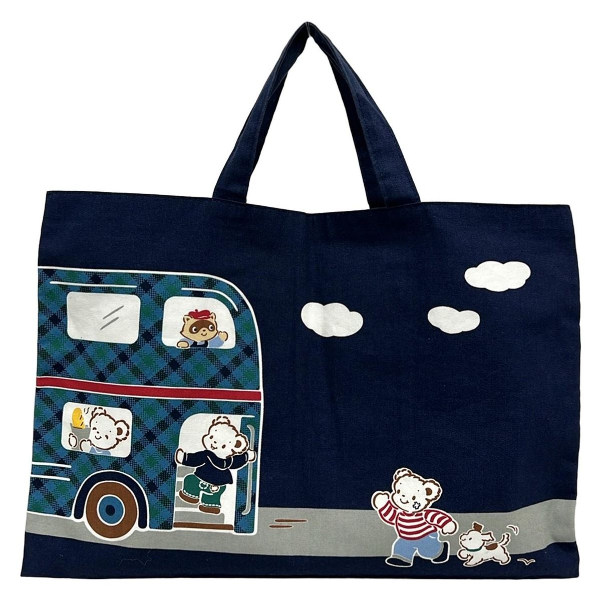 familiar(ファミリア) トートバッグ - 780098 ネイビー×白×マルチ