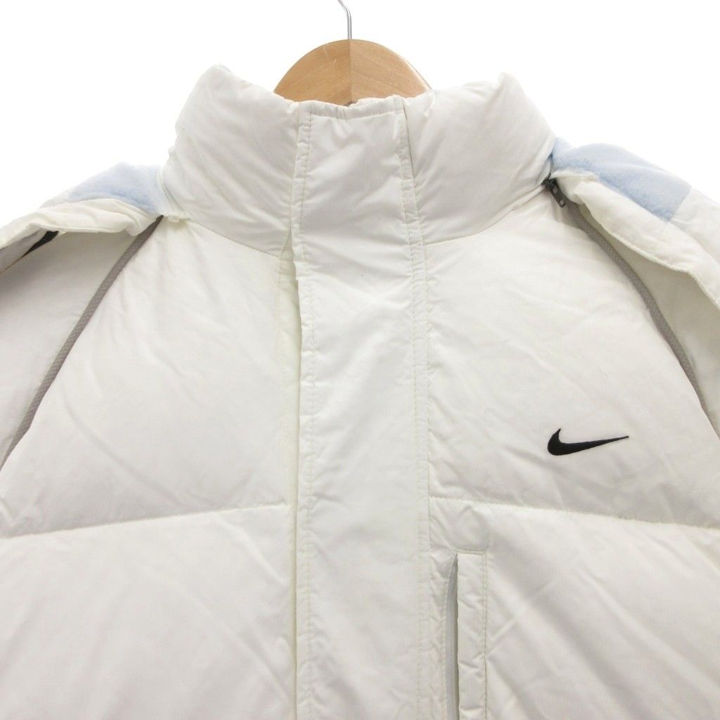 ナイキ NIKE ダウンコート ベンチコート L 白 ホワイト スタンドカラー 