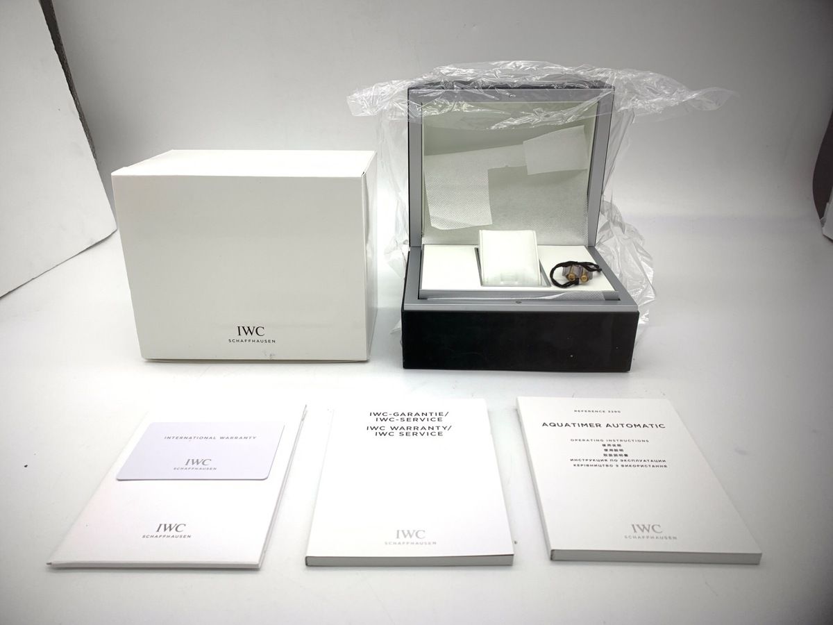  IWC アクアタイマー ブラック IW329002 ステンレススティール 大人カジュアル 自動巻き時計 腕時計(アナログ)