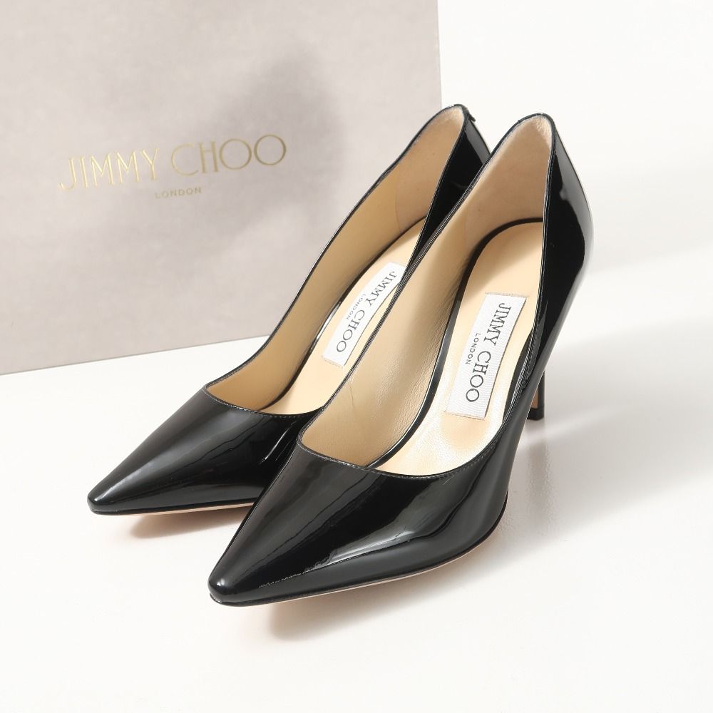 □美品□JIMMY CHOO ジミーチュウ ROMY85 パンプス サイズ36 パテント