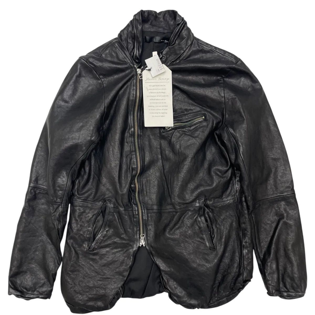 1 未使用品 M Harlem Rounge ハーレムラウンジ HR-787黒 レザー 