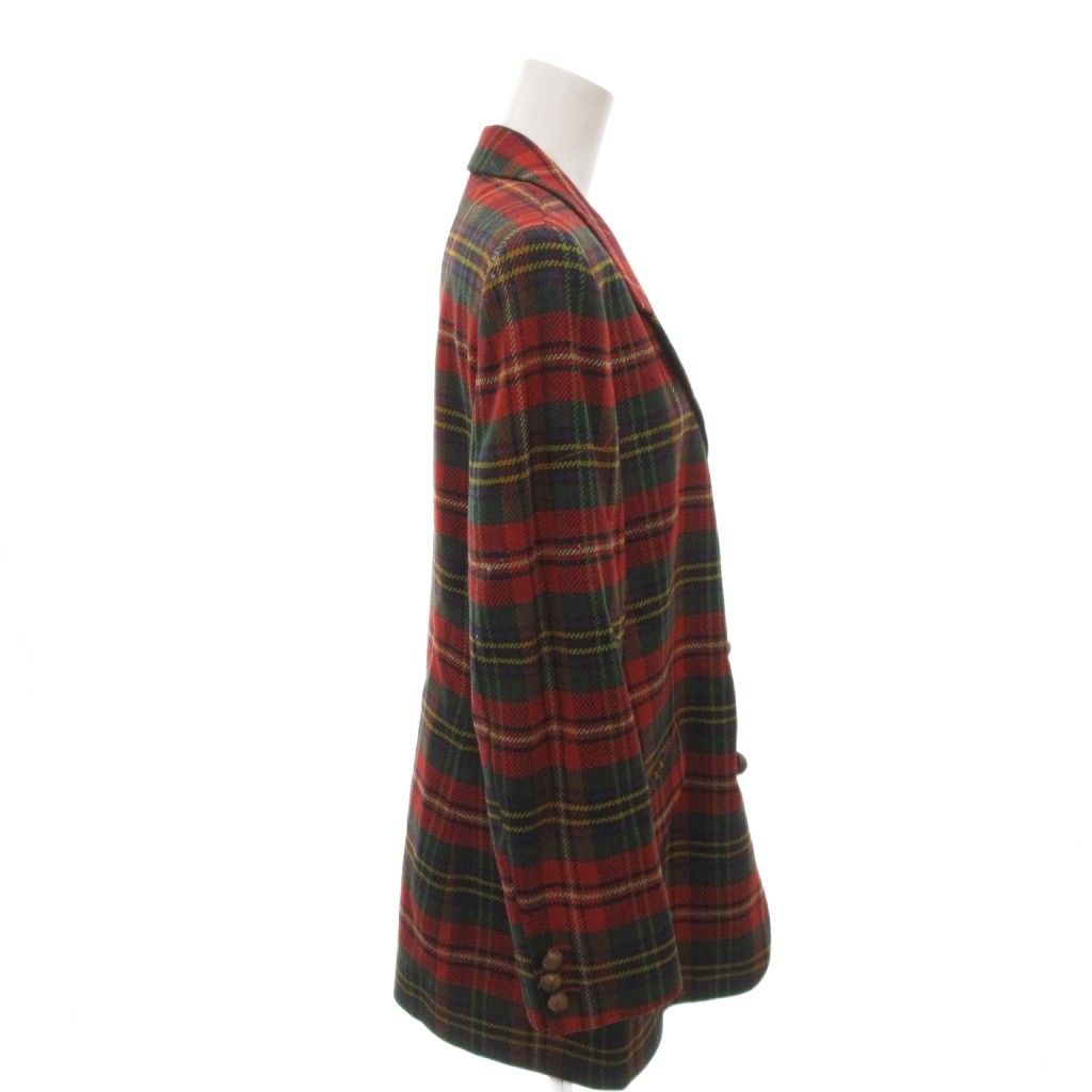 ダックス DAKS テーラードジャケット ブレザー チェック くるみボタン