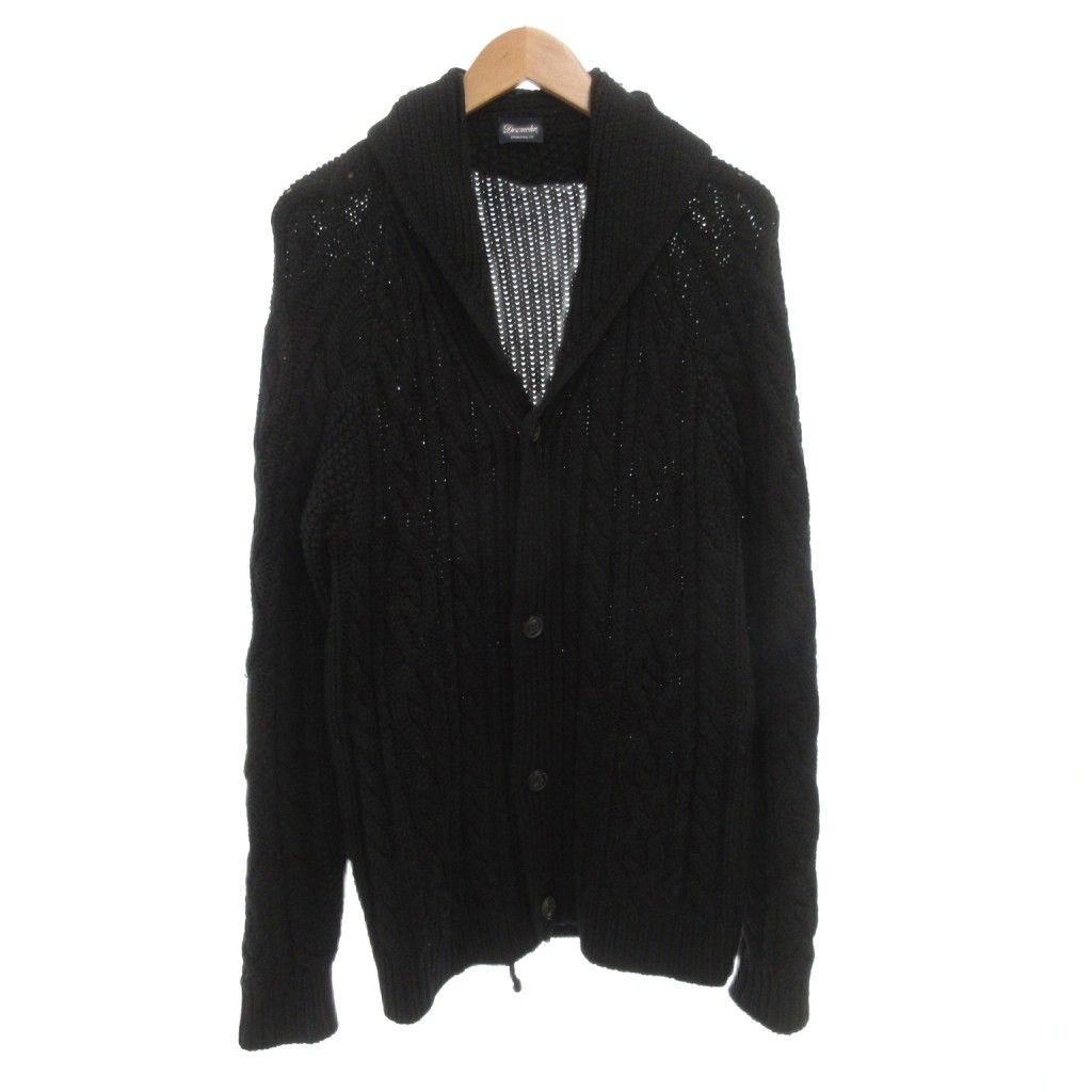 ドルモア DRUMOHR ケーブル ショールカラー カーディガン ニット