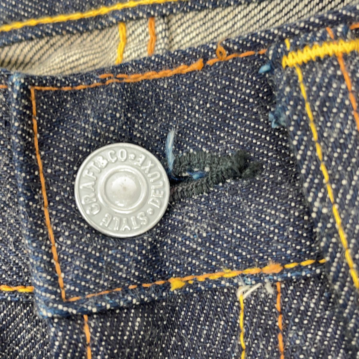 EVISU エヴィス 初期 No2 2501XX 虎耳 隠しﾘﾍﾞｯﾄ ﾎﾜｲﾄｶﾓﾒ ｼﾞｰﾝｽﾞ 28×35