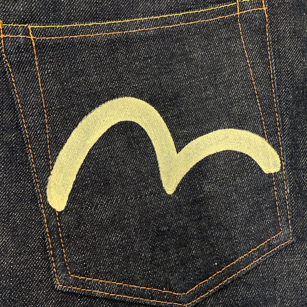 EVISU エヴィス 初期 No2 2501XX 虎耳 隠しﾘﾍﾞｯﾄ ﾎﾜｲﾄｶﾓﾒ ｼﾞｰﾝｽﾞ 28×35