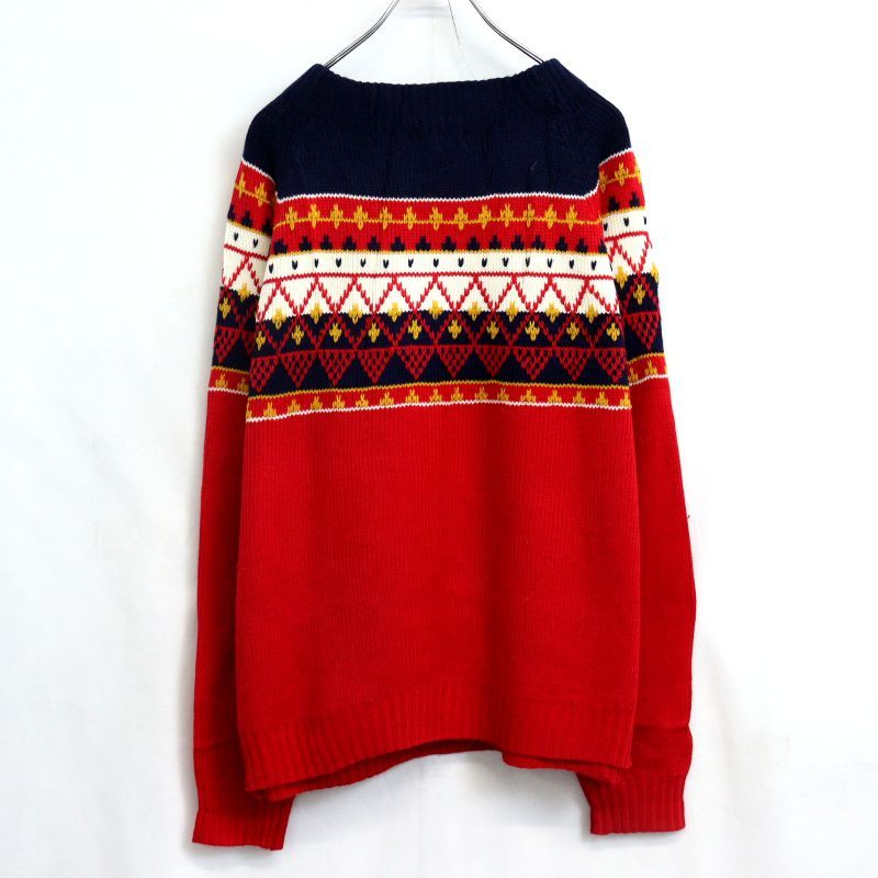 ノルディック柄（ブランドジェーシーペニー）（ニット 70s vintage J.C.Penney ノルディック柄 ニットセーター メンズ 表記Lサイズ