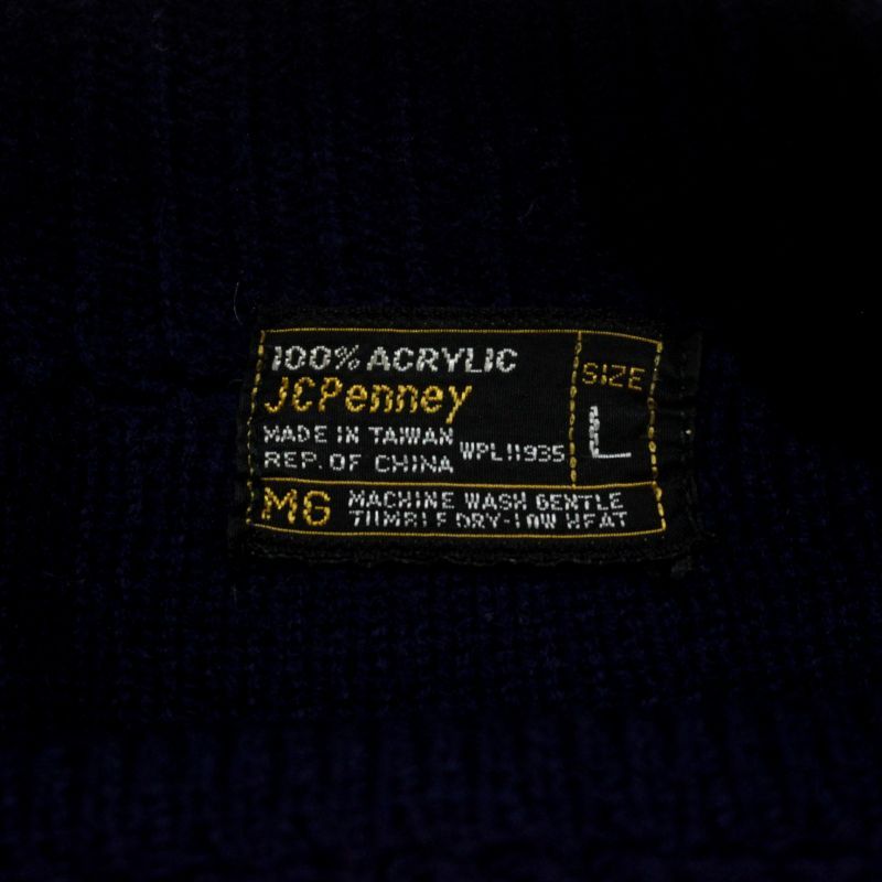 ノルディック柄（ブランドジェーシーペニー）（ニット 70s vintage J.C.Penney ノルディック柄 ニットセーター メンズ 表記Lサイズ