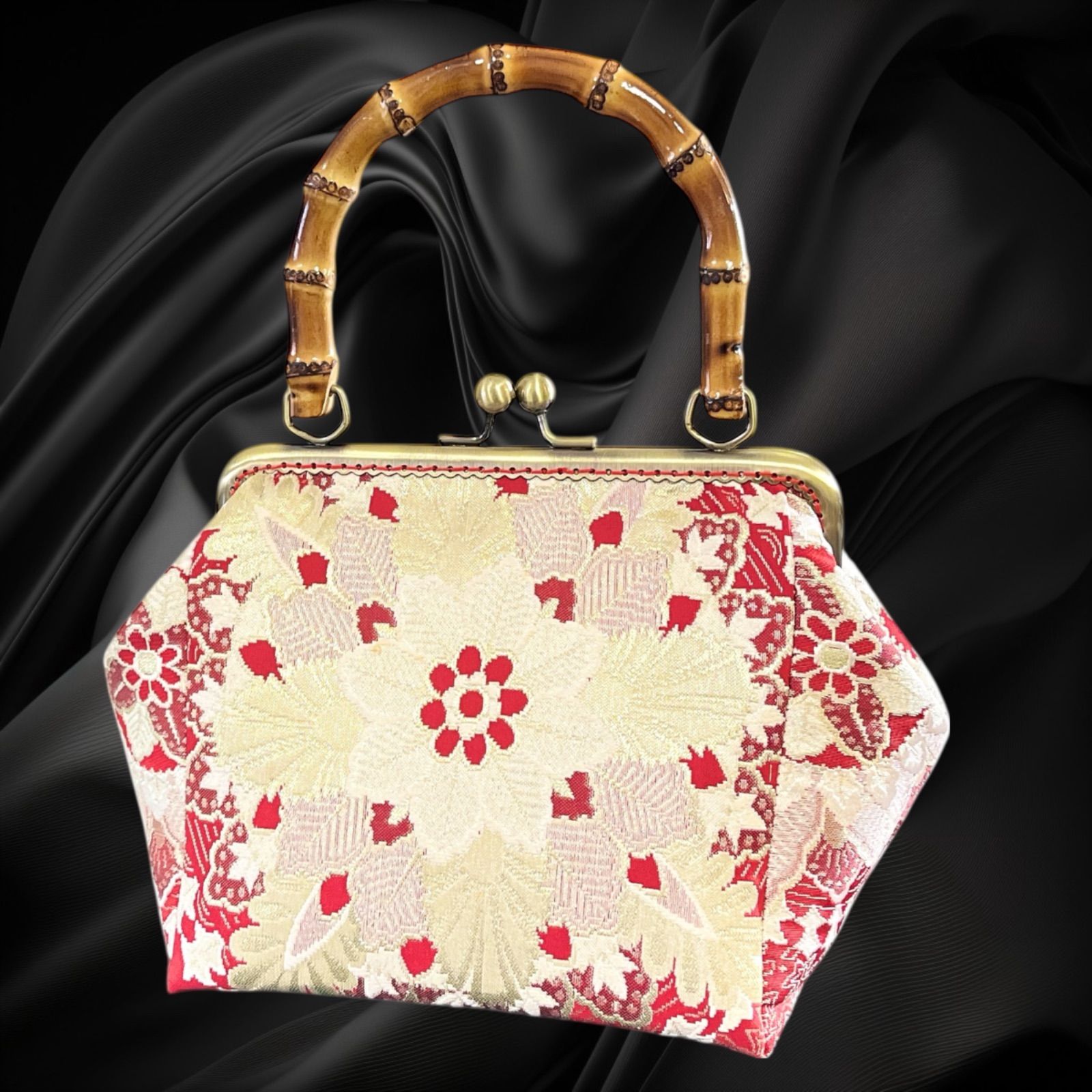 No.789】着物リメイクバッグ、和風オリジナルバッグ、着物ショルダー