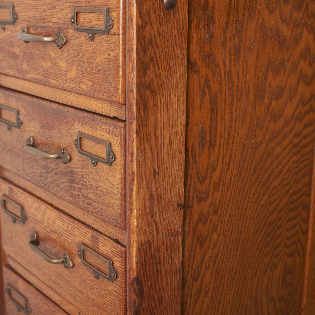 英国 アンティーク チェスト 7段 オーク ドロワー 引き出し 収納家具