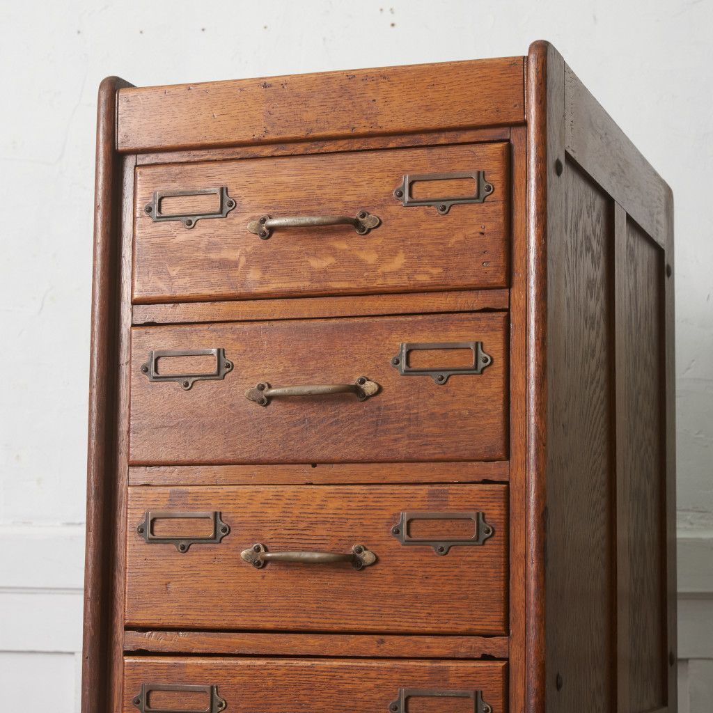 英国 アンティーク チェスト 7段 オーク ドロワー 引き出し 収納家具