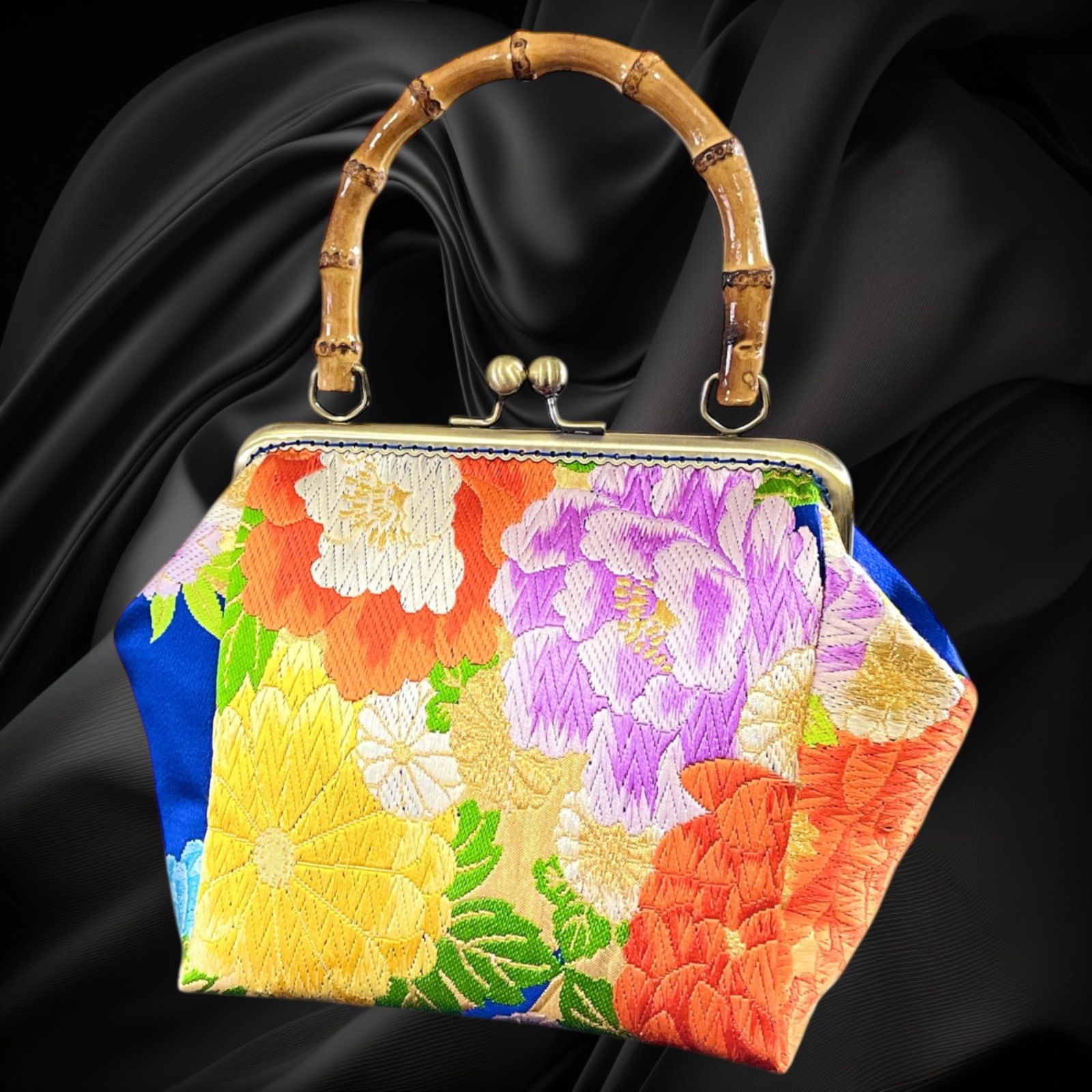 No.791】着物リメイクバッグ、和風オリジナルバッグ、着物ショルダー