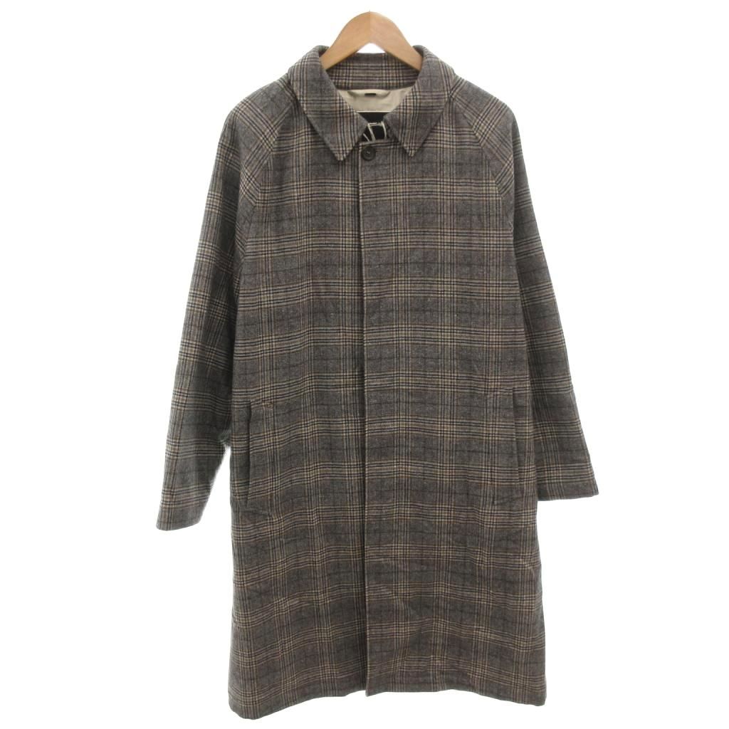 シーラップ Sealup ステンカラーコート チェック 中綿 ウール ロング