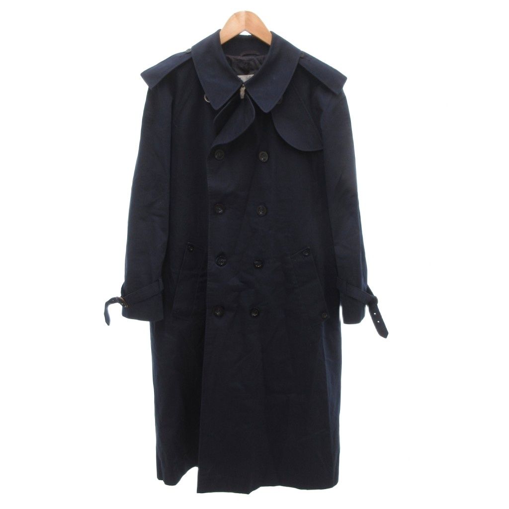 アクアスキュータム AQUASCUTUM トレンチコート ダブル ロング 5 紺