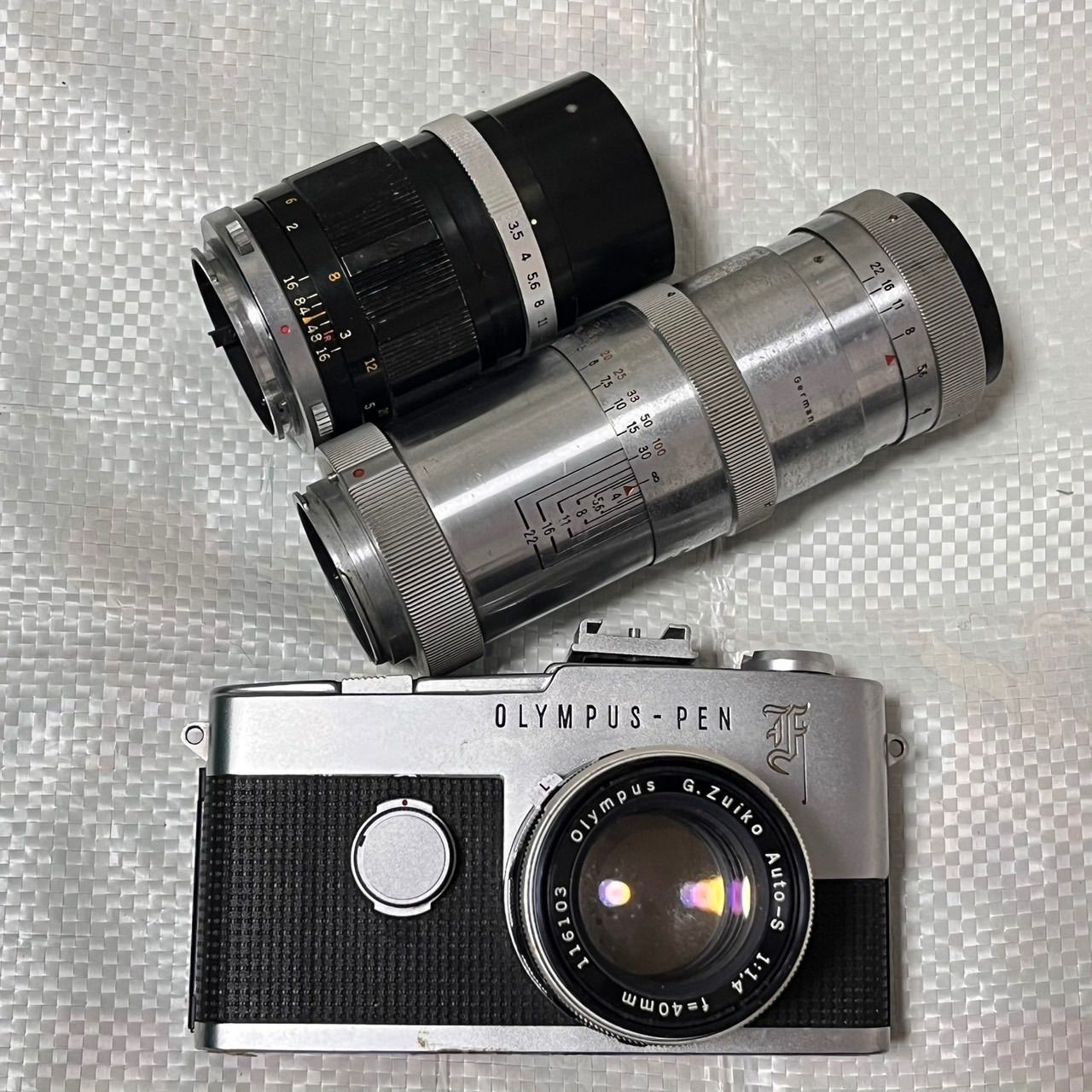 ①-16 動作未確認 オリンパス ペンF Olympus PEN-F 花文字 希少 レンズ