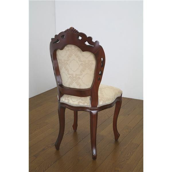 アンティーク調猫足ダイニングチェア 〔肘なし〕 木製 『フランシスカ