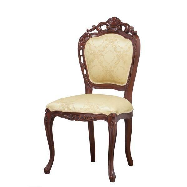 アンティーク調猫足ダイニングチェア 〔肘なし〕 木製 『フランシスカ