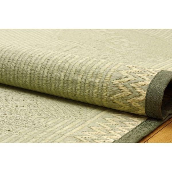 い草 花ござ/ラグマット 〔江戸間8畳 約348×352cm〕 日本製 抗菌 防臭 調湿機能 消臭 耐久性抜群 〔リビング ダイニング〕