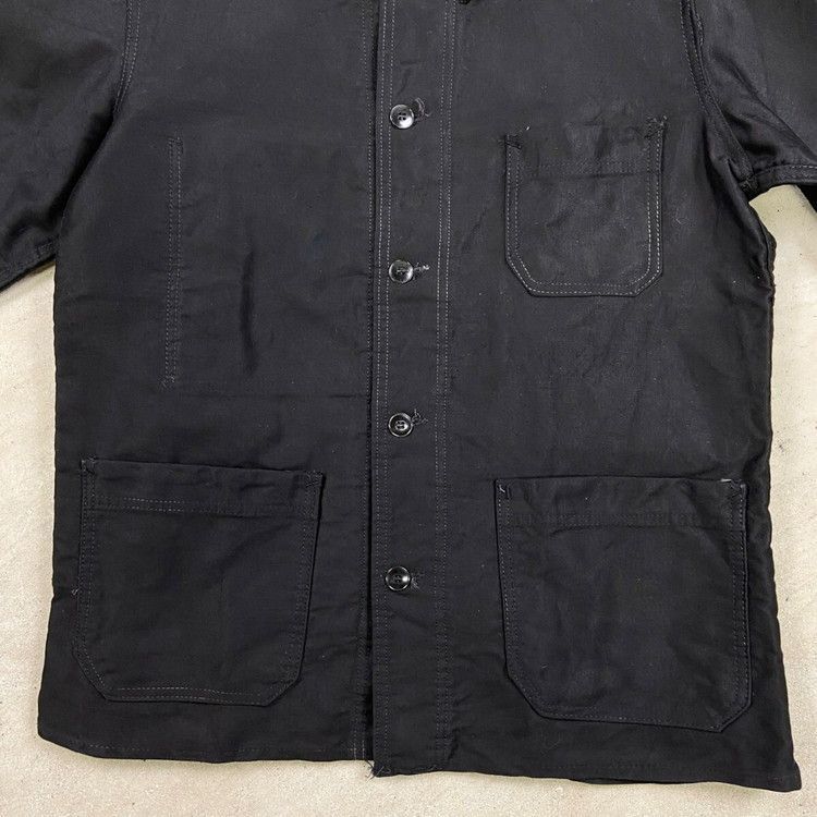 50年代 ブラックモールスキン フレンチワークジャケット メンズM相当