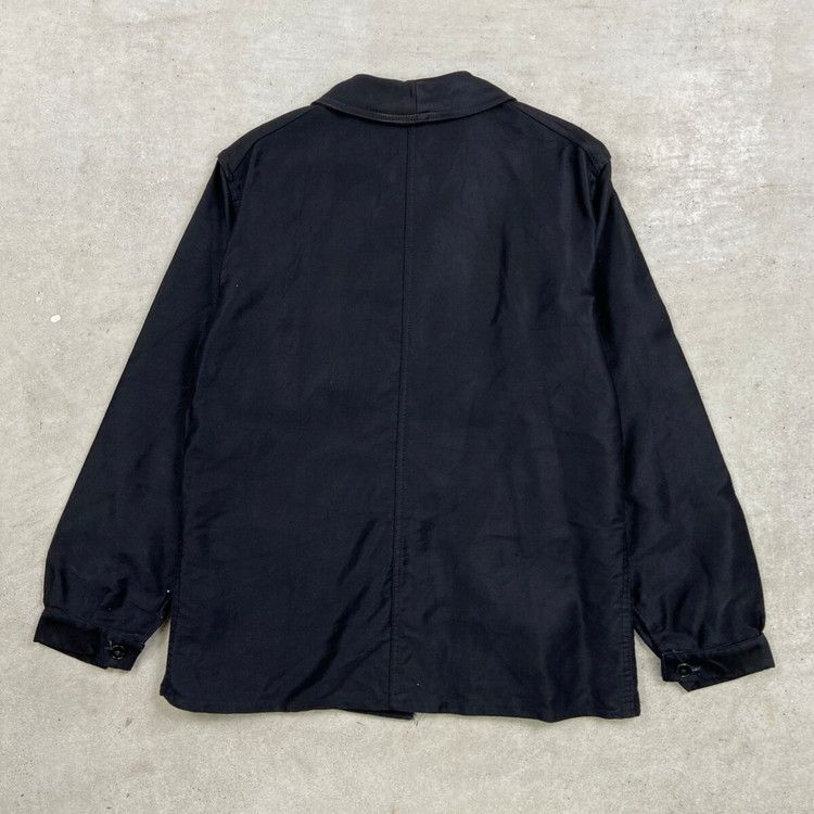 50年代 ブラックモールスキン フレンチワークジャケット メンズM相当