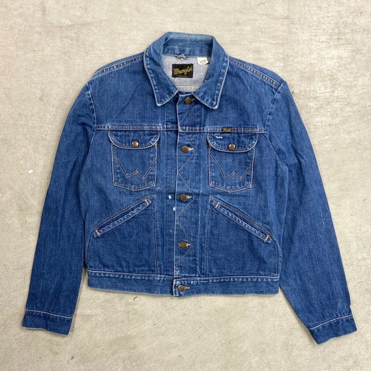 70年代 USA製 黒タグ Wrangler ラングラー 124MJ デニムジャケット