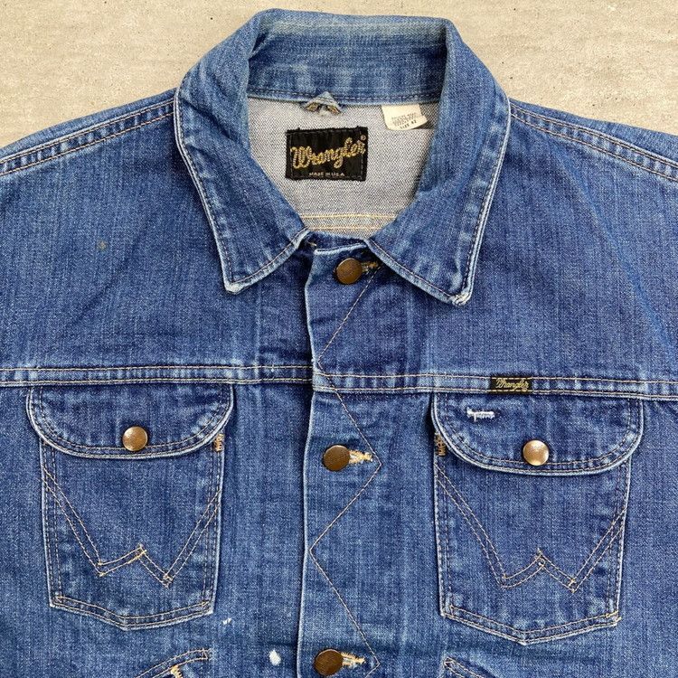 70年代 USA製 黒タグ Wrangler ラングラー 124MJ デニムジャケット