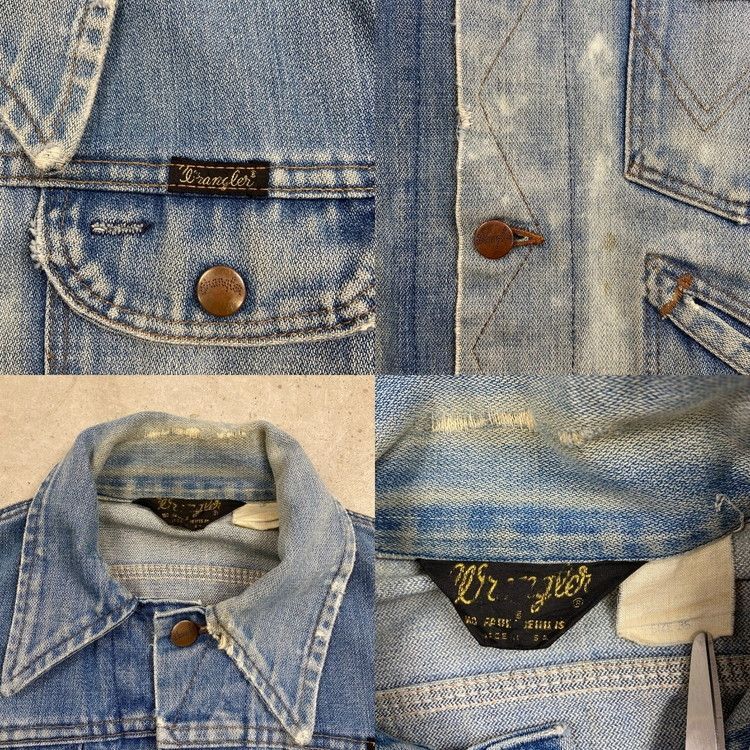 Wrangler ラングラー 126MJ ビンテージ ジャケット 三角黒タグ 80年代 USA製 黒三角タグ Wrangler ラングラー 126MJ デニムジャケット