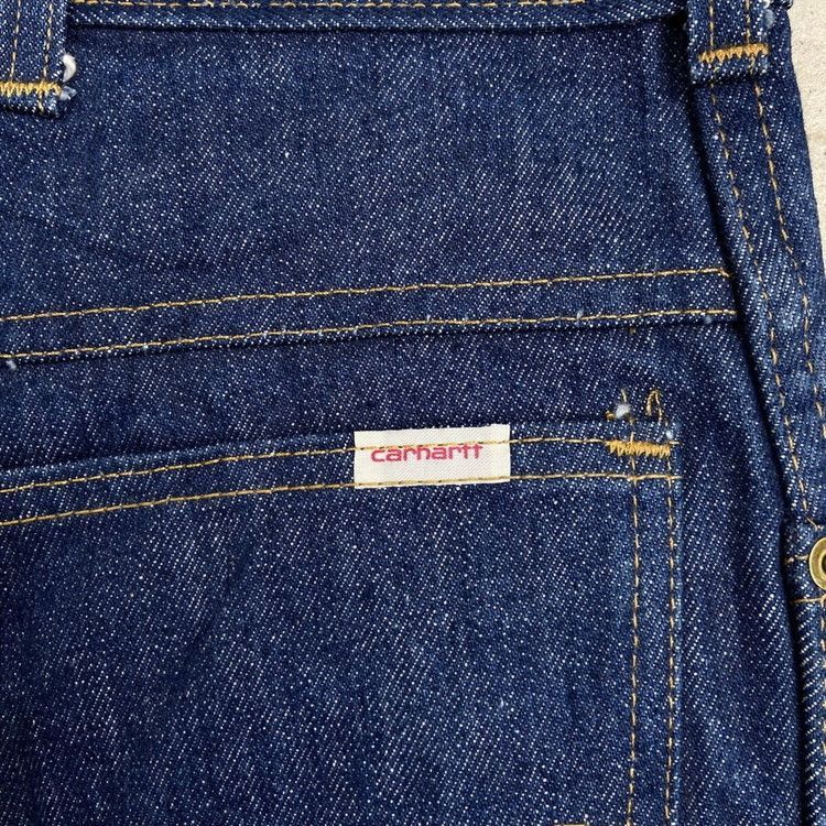 70年代 Carhartt カーハート フレアデニムパンツ メンズW35 古着 70s ヴィンテージ VINTAGE アメカジ SCOVILLジッパー ブーツカット ジーンズ  濃紺 70年代 Carhartt カーハート フレアデニムパンツ メンズW35 古着 70s
