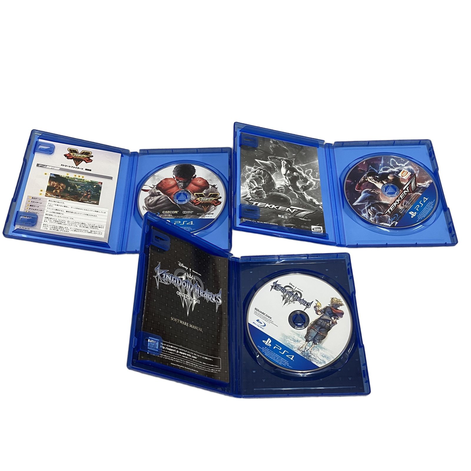 PS4 ゲームソフト 鉄拳7 ストリートファイターV キングダムハーツIII 3