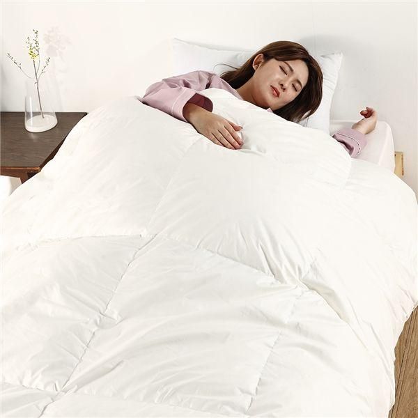 ホワイトダックダウン90% 羽毛掛けふとん シングル アイボリー - メルカリ