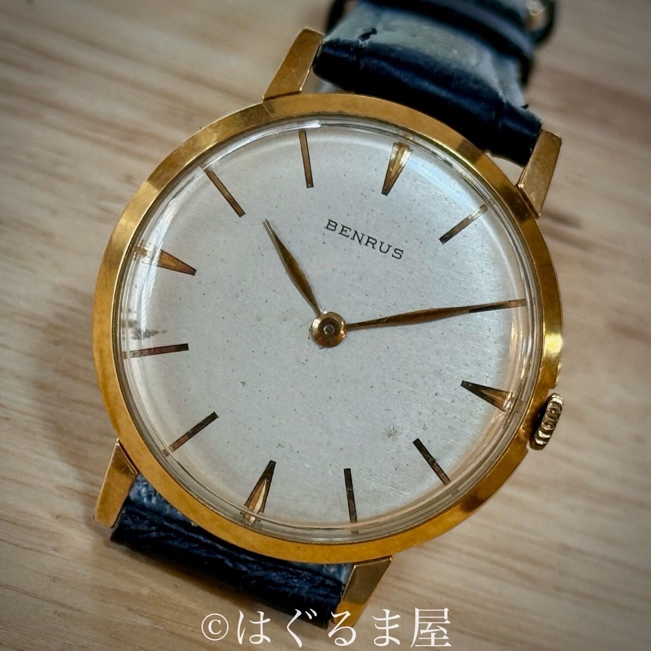 1950年代製造 ベンラス 2針 手巻きメンズウォッチ ゴールドケース OH