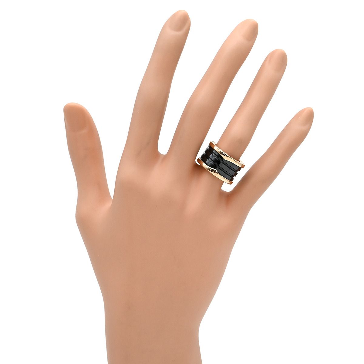 ブルガリ BVLGARI リング 指輪 ビーゼロワン B-zero1 4バンド ピンク