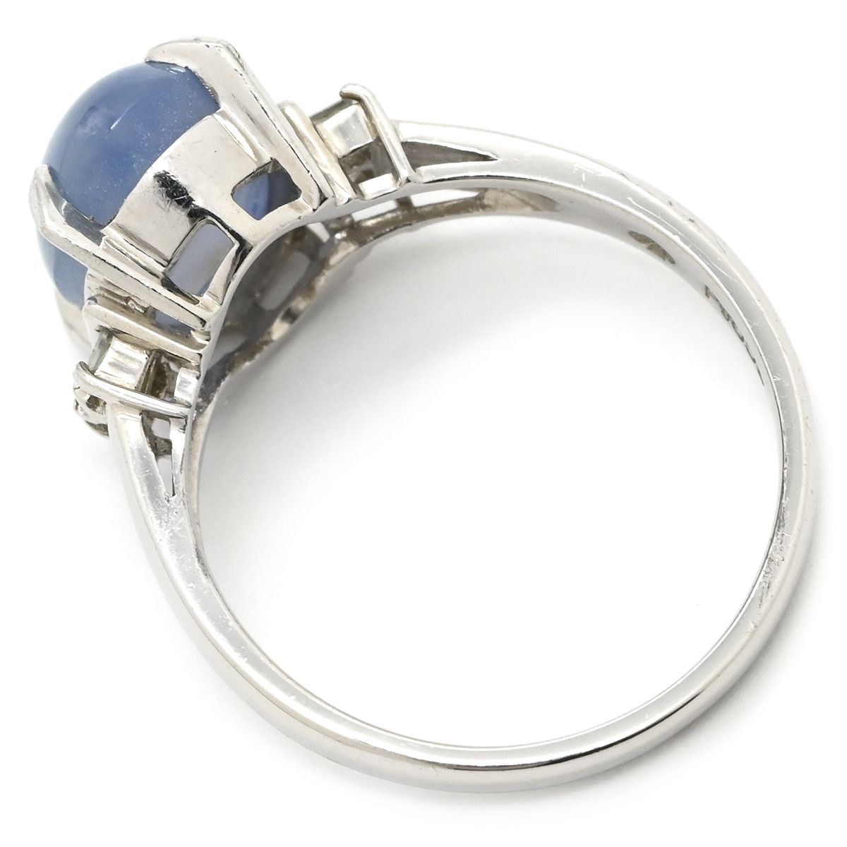 リング 指輪 スターサファイア 4.73ct ダイヤ 0.13ct ブルー×プラチナ