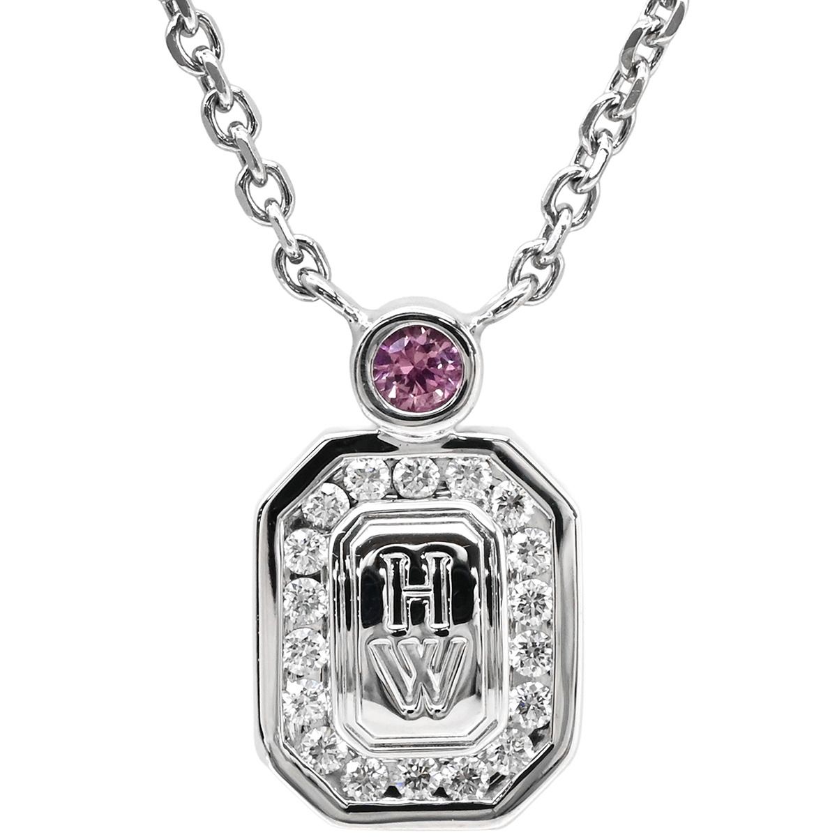 ハリーウィンストン Harry Winston ネックレス HWロゴ ペンダント