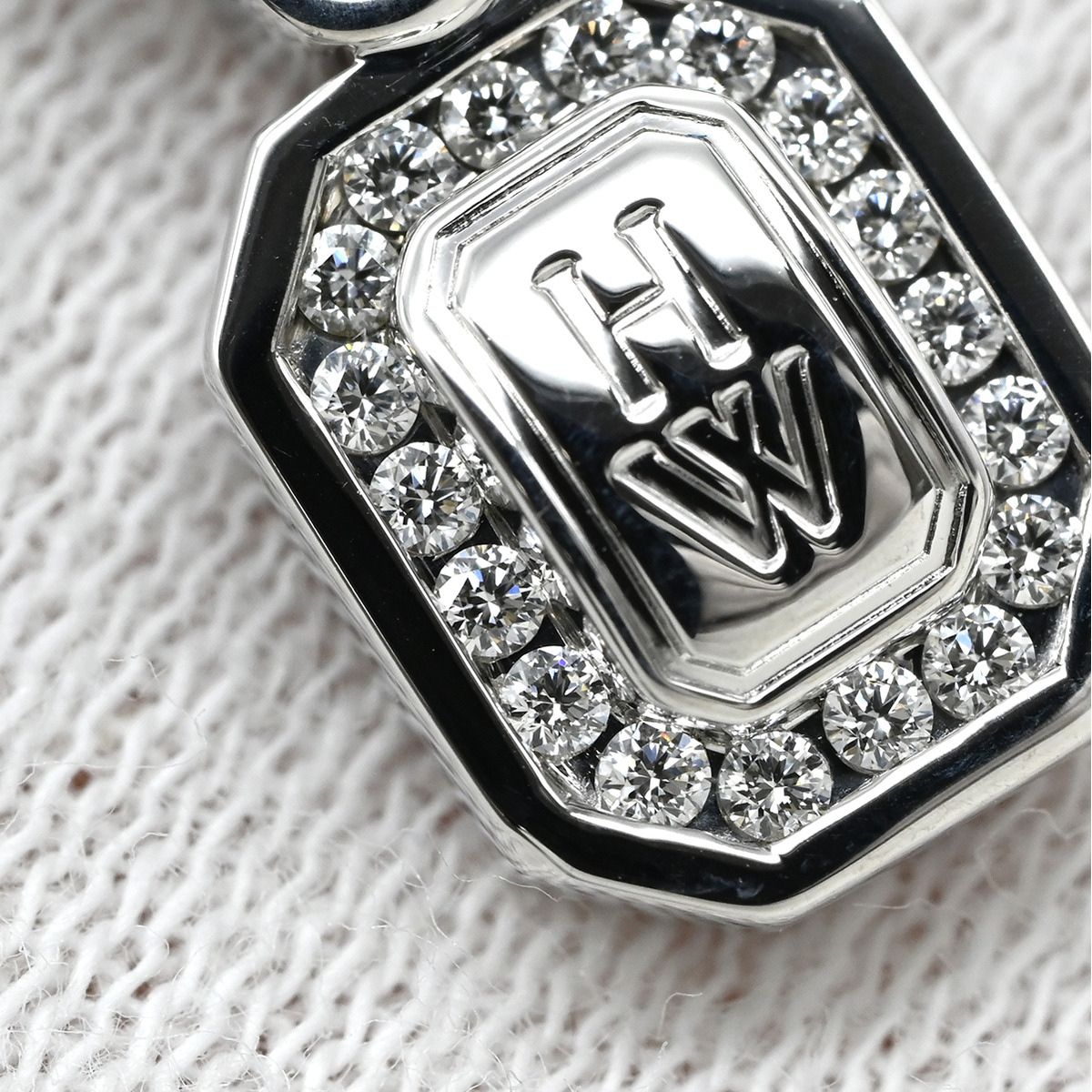 ハリーウィンストン Harry Winston ネックレス HWロゴ ペンダント 