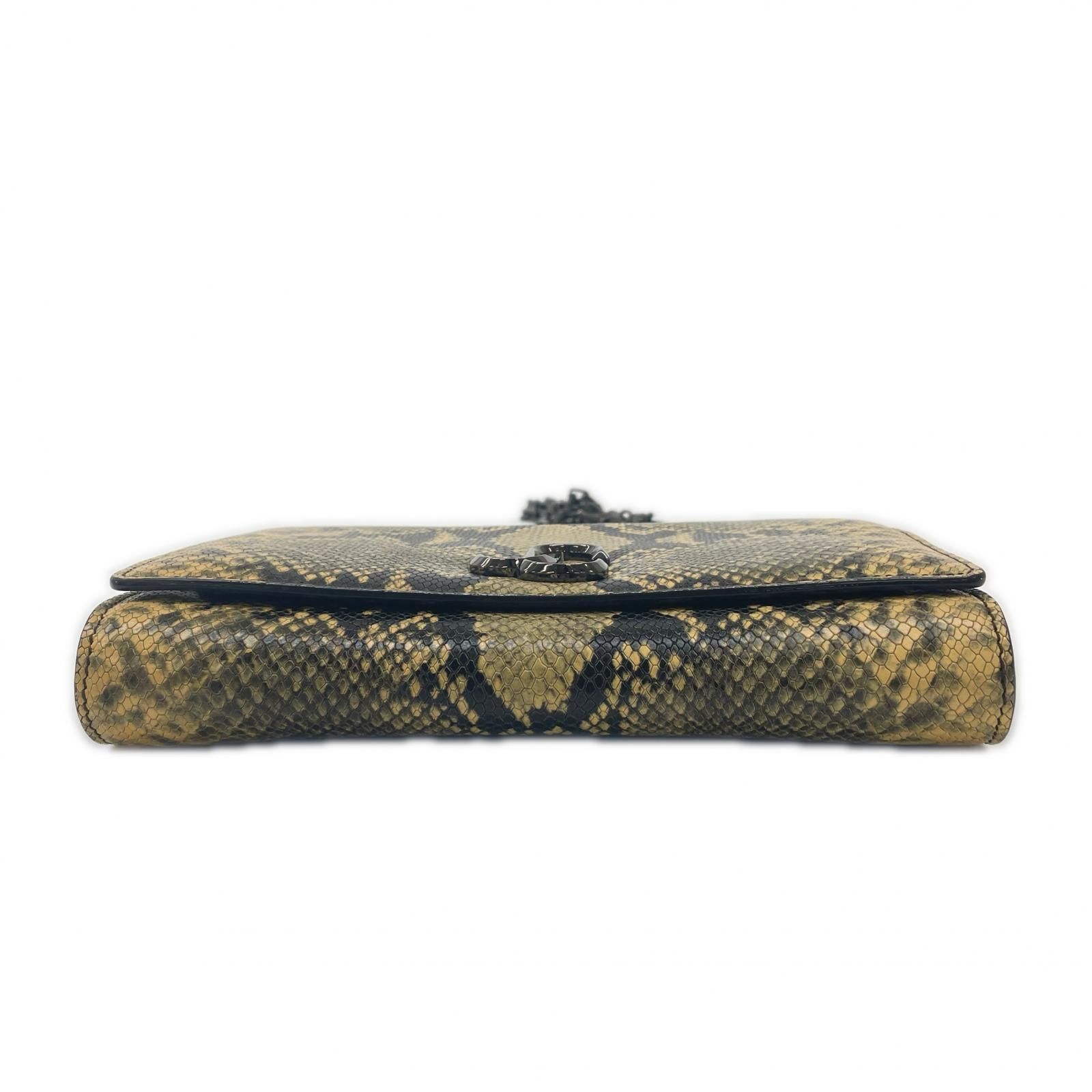 JIMMY CHOO ジミーチュウ ショルダーバッグ パイソン イエロー