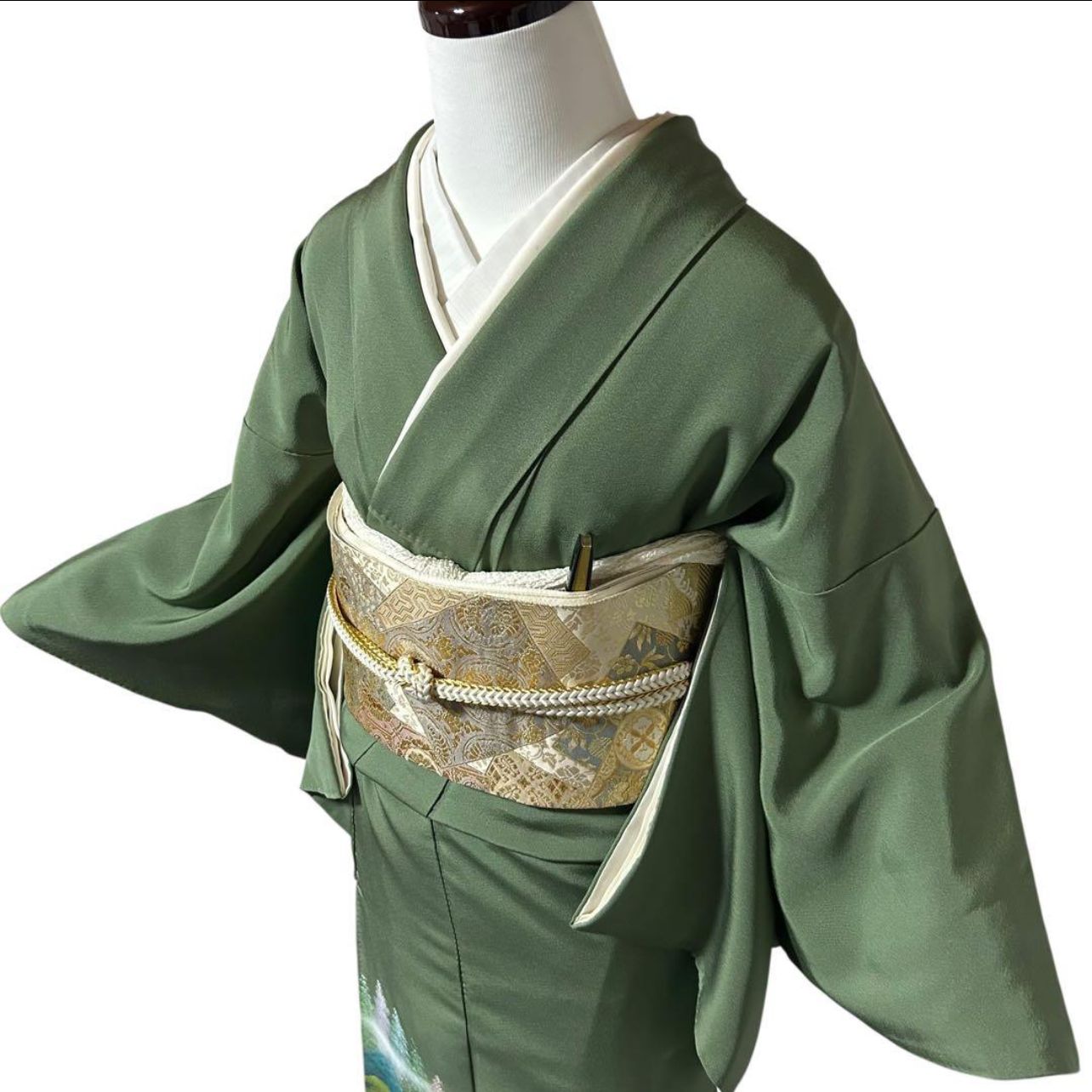 正絹 作家物 色留袖 フルセット 比翼付 袷 161cm 結婚式 留袖 訪問着 