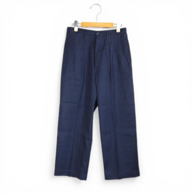 AT LAST&CO STRIPE TROUSERS NAVY サイズ30 アットラスト トラウザー