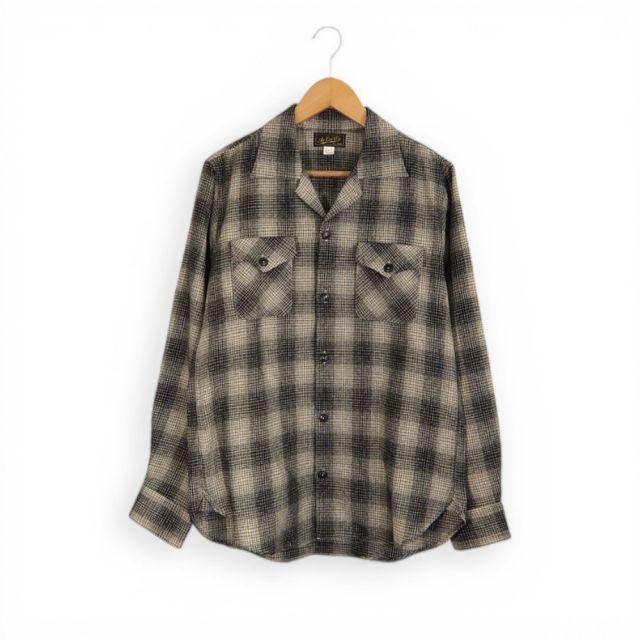 AT LAST&CO LOT397 WOOL CHECK L/S SHIRT サイズ14-1/2 アットラスト