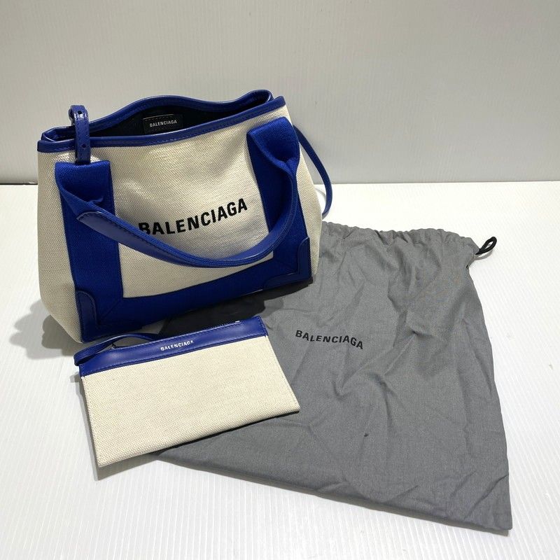 BALENCIAGA(バレンシアガ) ネイビーカバス 2WAY キャンバス