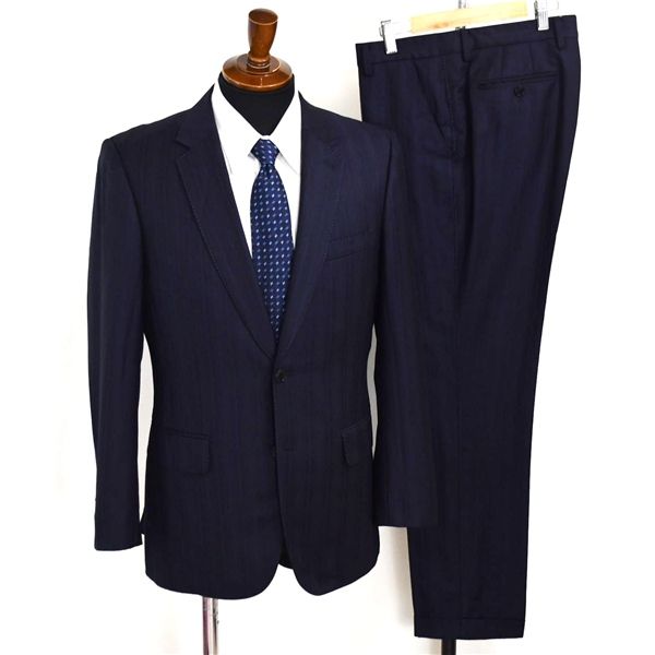 ポールスミス 伊製 ゼニア生地 2つボタン シングルスーツ L A6 ダーク