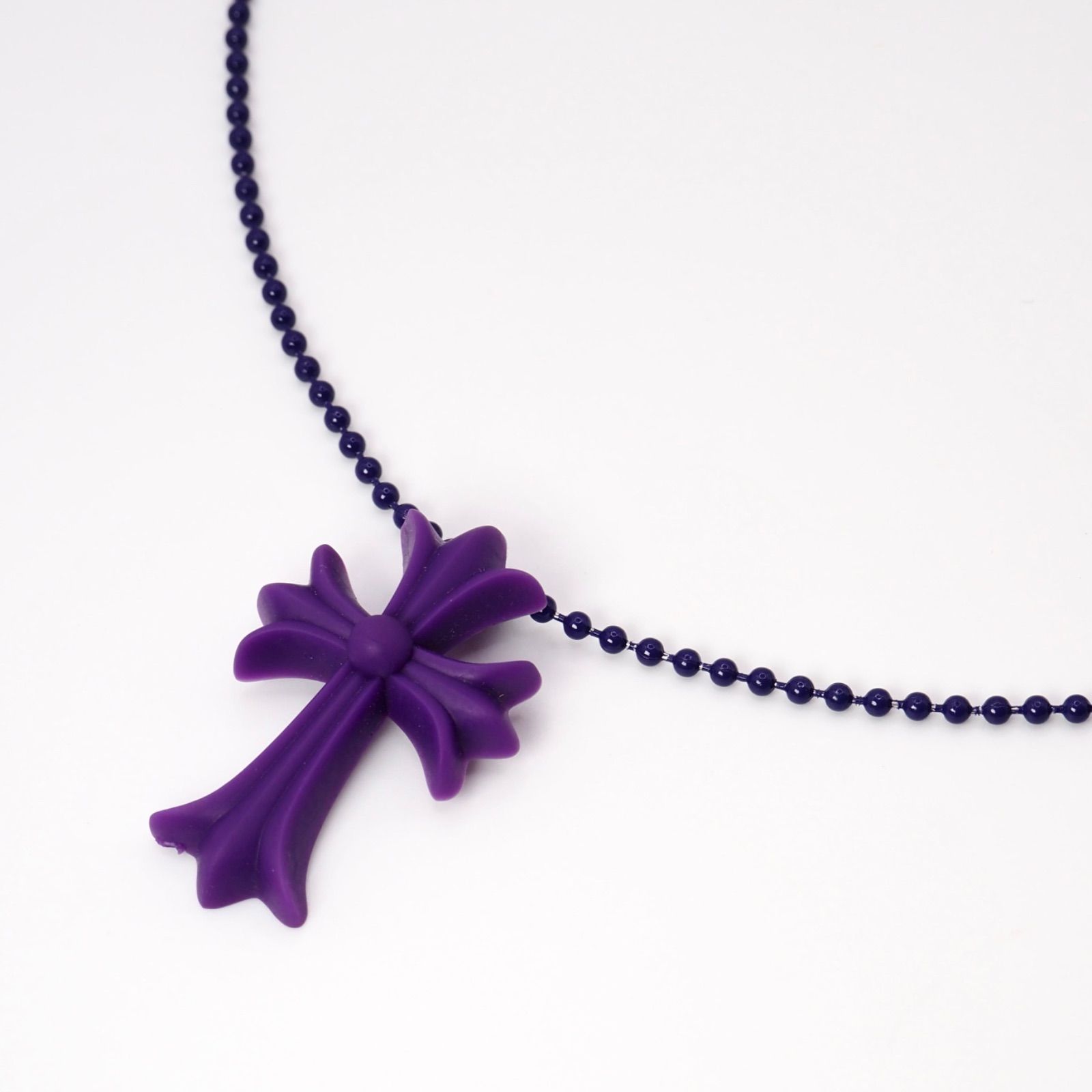 CHROME HEARTS ラバースモールCHクロス ラバー ネックレス クロム