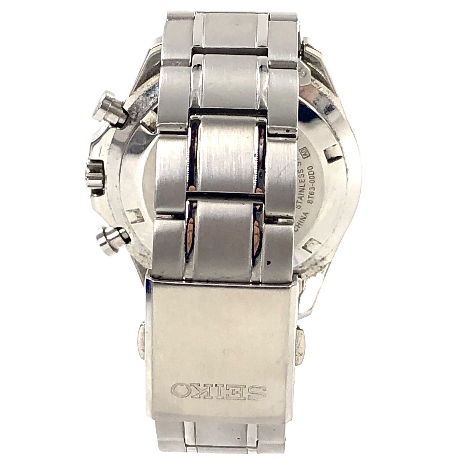 SEIKO セイコー 8T63-00D0 クロノグラフ デイト SS/QZ グリーン文字盤