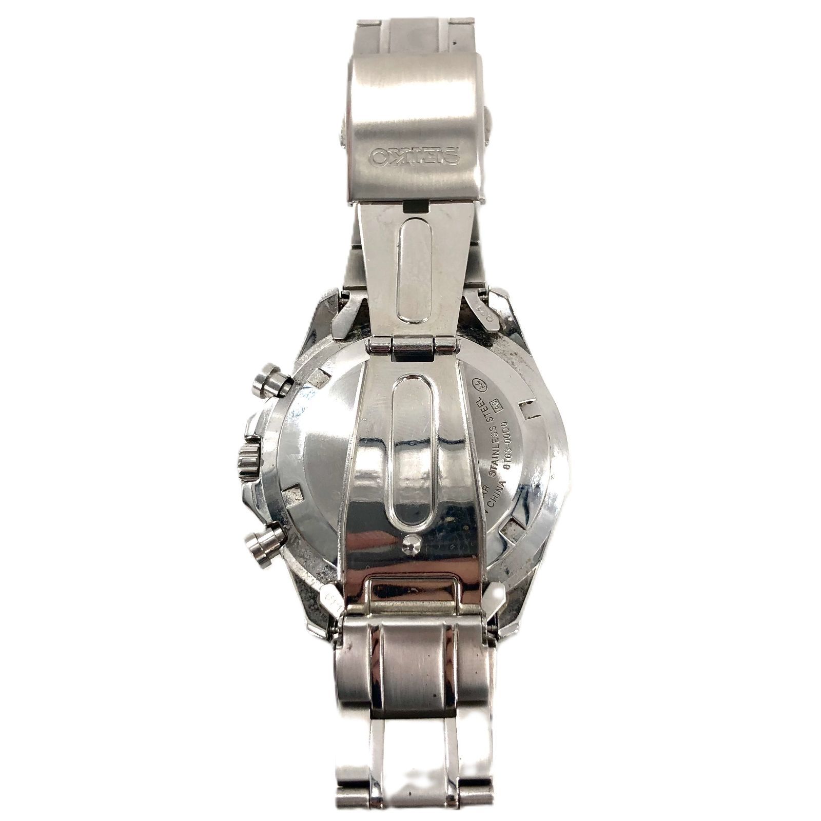 SEIKO セイコー 8T63-00D0 クロノグラフ デイト SS/QZ グリーン文字盤